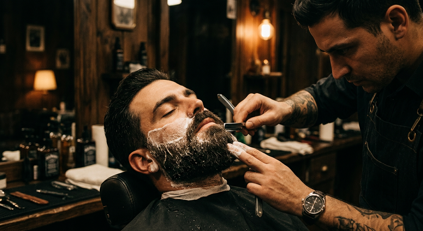 Ejemplo de perfilado de barba